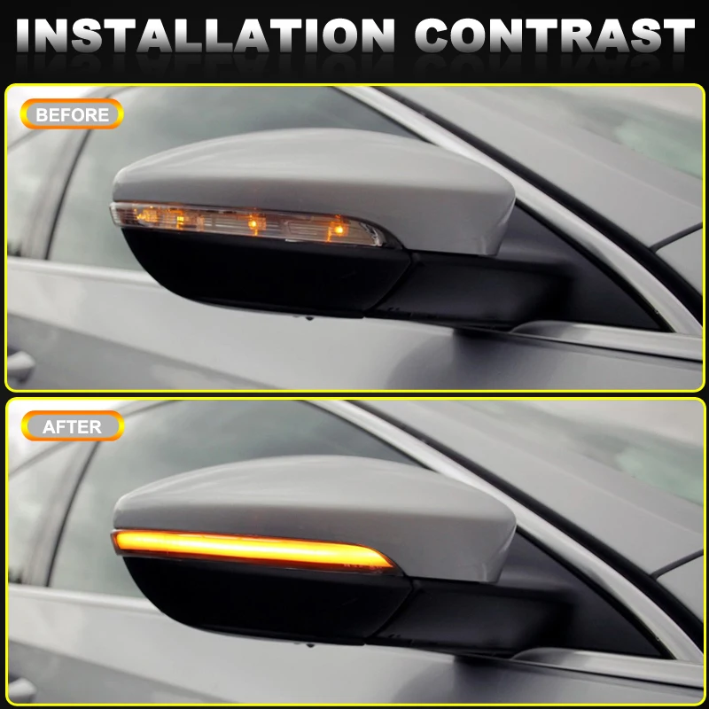 For VW Passat B7 Polo UP Golf GOL Saveiro Voyage CrossFox SpaceFox FOX LED Side Mirror Lamp Rearview Dynamic Turn Signal Lights