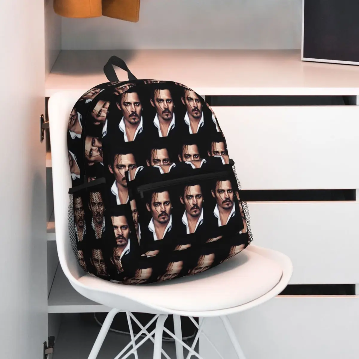 Johnny Depp Backpack Student BookBag Kids School Bag Laptop Shoulder Bags for Boys Girls