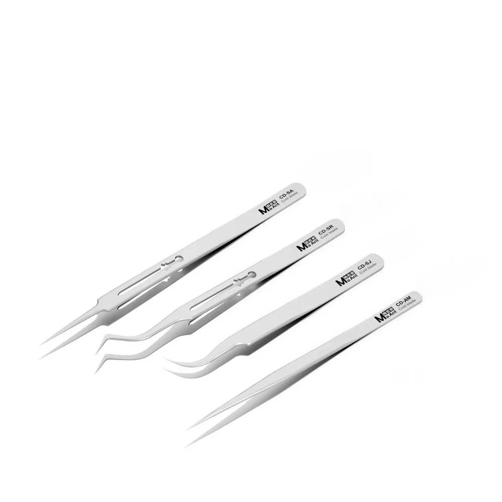 MaAnt CD Series Cold Blade Tweezers SA SR SJ AM Straight Curved Stainless Steel for Phone PCB IC Chip BGA Soldering Repair Tools