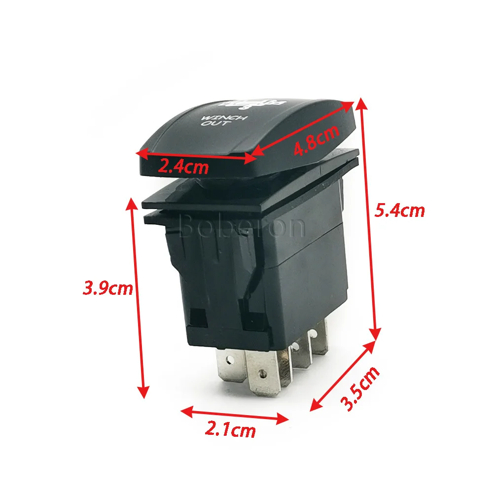 Winch In Out Switch Rocker Blue LED Laser Replacement For Off Road Vehicle For Truck For Yacht Car Switches Relays