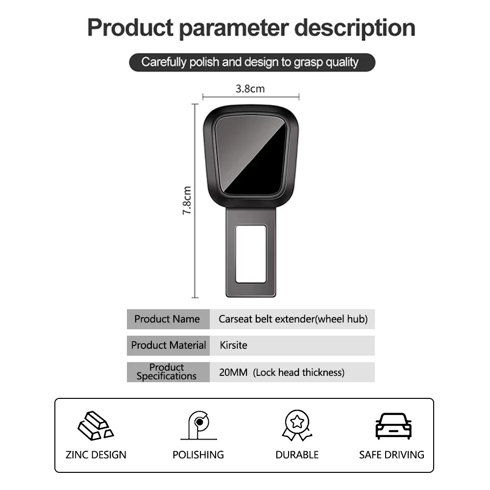2x Car Seat Belt Clip Extender Lock Buckle For Land Rover Discovery 1 4 2 3 Defender Evoque Sport Velar Freelander Vogue LR3 SVR