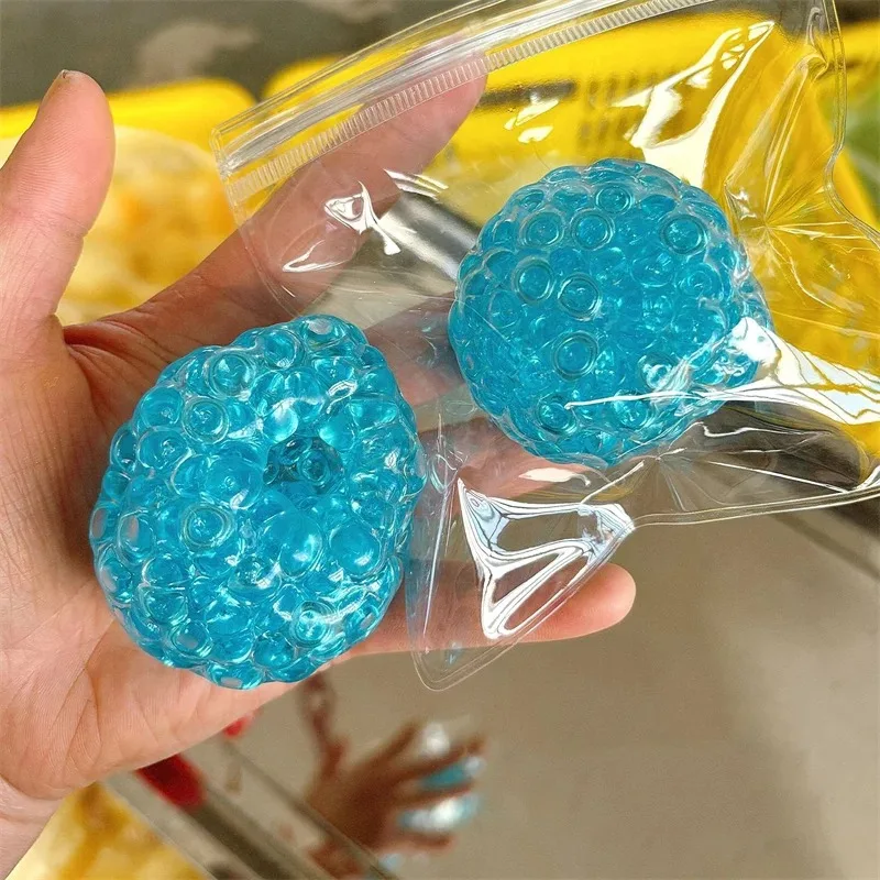 Boules Squishy en perles de glace, 1 pièce, jouet anti-Stress, jouets sensoriels Super doux pour enfants et adultes, Relaxation de l'anxiété, cadeau à presser