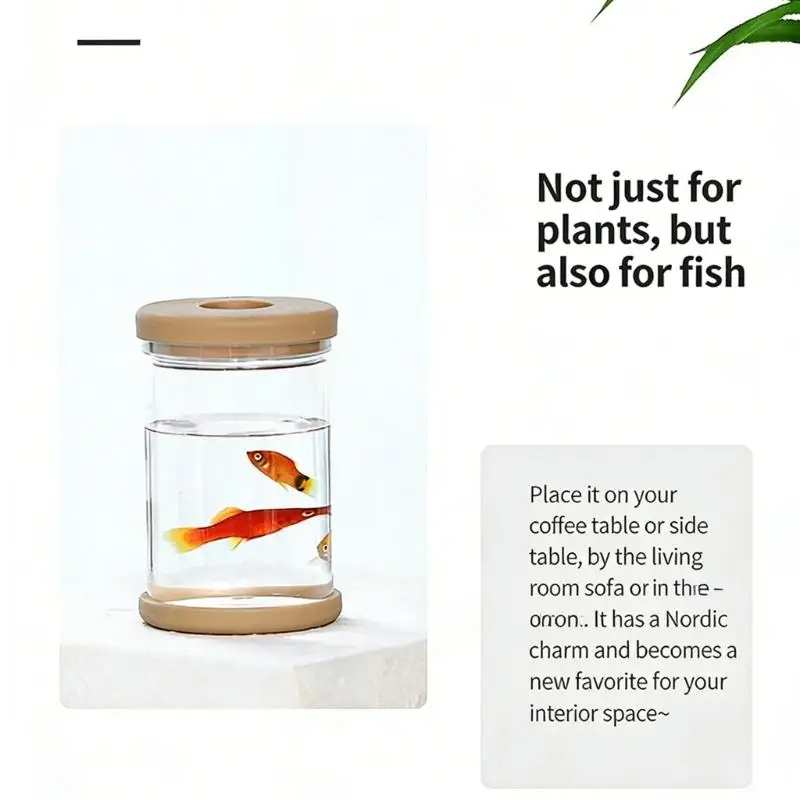 E8BD Innovative Hydroponic Container Easy Plant Growth Monitoring Small Flowerpot for Succulents Home Decoration Hydroponic