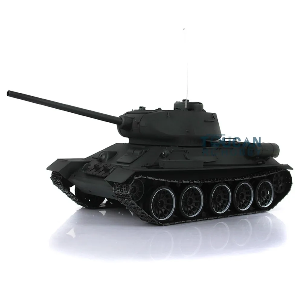 HENG LONG 1/16 RTR Verde 7.0 RC Tanque Brinquedos Plástico Soviético T34-85 RC Tanque 3909 360 °   Turret BB Pellets Fumar Infravermelho RC Panzer