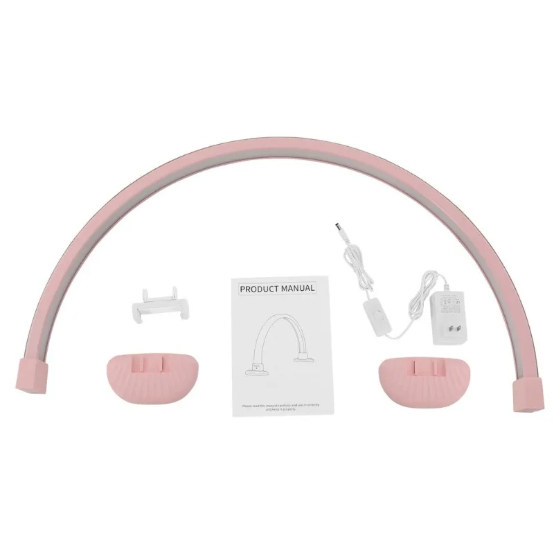 48W akumulatorowa regulowana jasność suszarka do paznokci półksiężycowa lampa do paznokci Manicure LED lampa do makijażu oświetlenie brwi światło