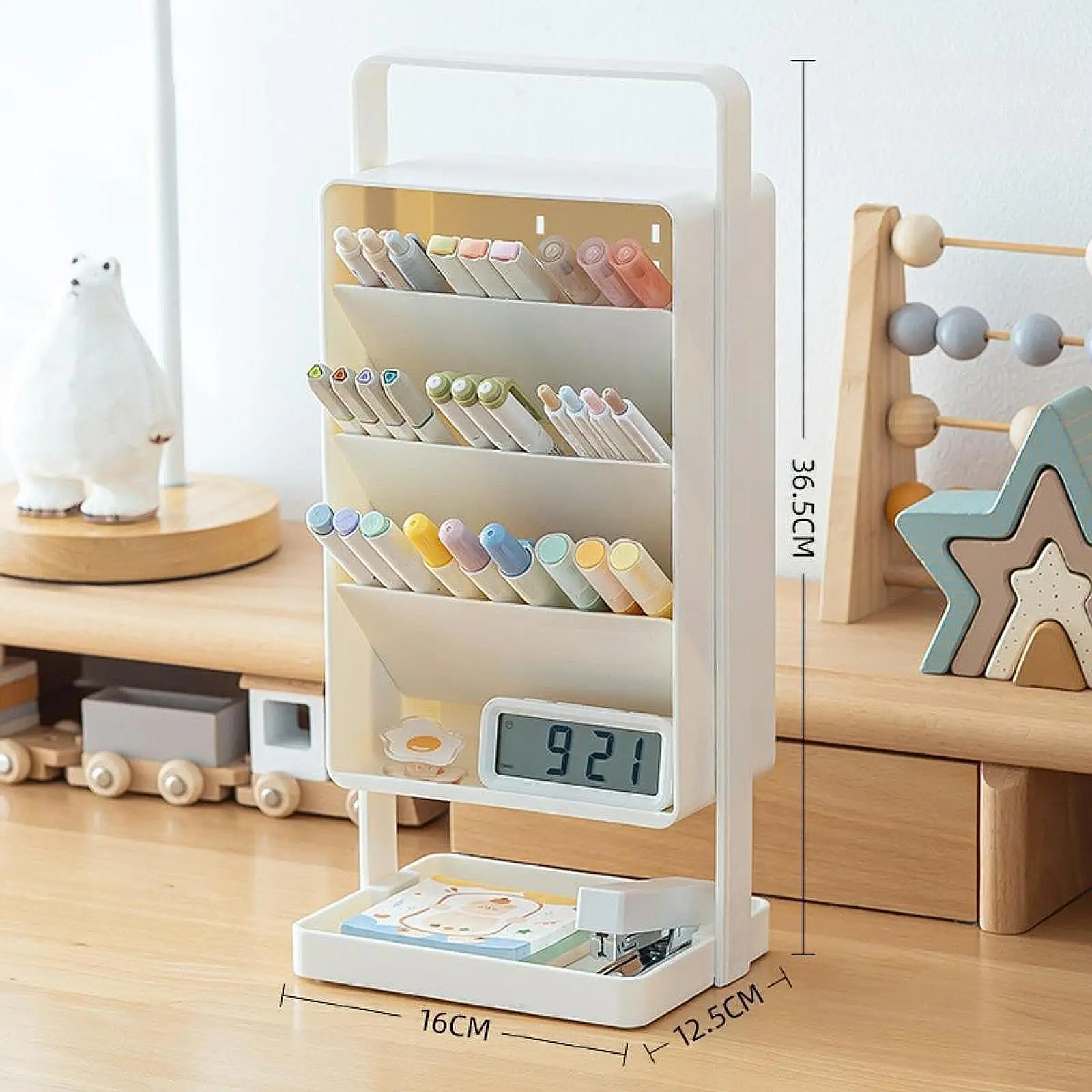 

Desktop Pen Holder Portable Stationery Organizer Makeup Storage Case Desktop Storage Box for Home Stationery College Dorm Kids