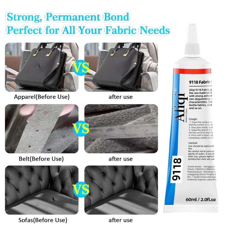 Strong Fabric Glue Quick Dry Fabric Patching Glue Jewellery Craft Seam Adhesive Leather Bag Repair Tool Textile Waterproof Agent