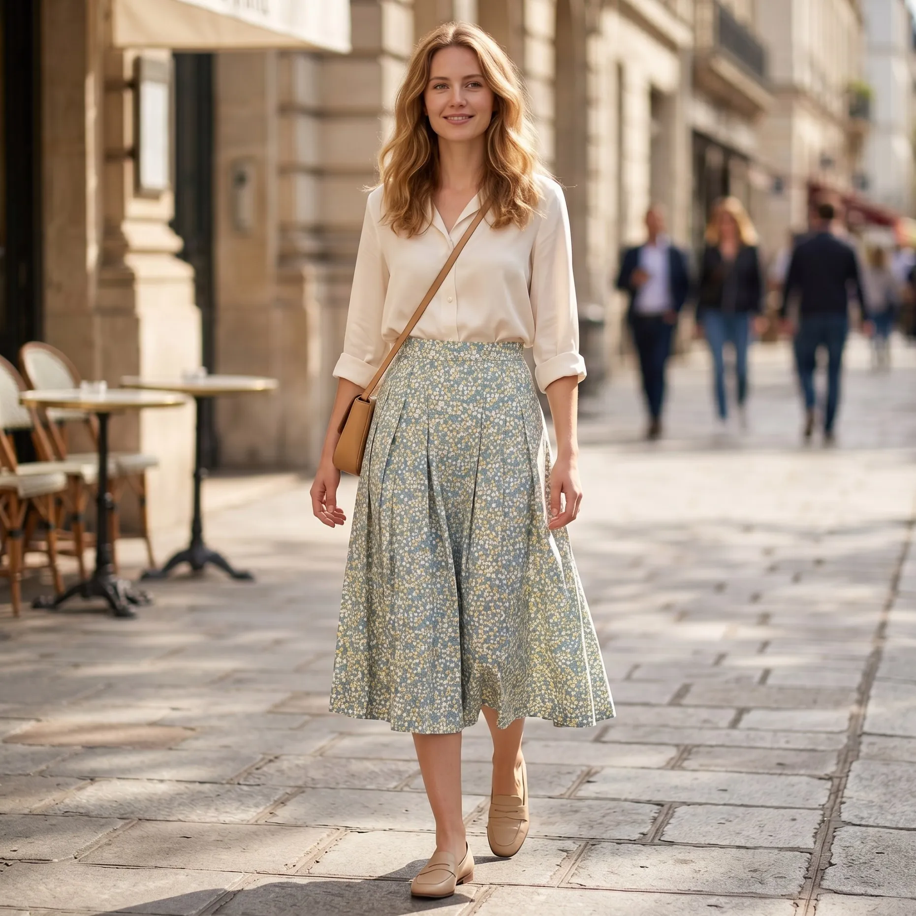 

Women Fashion Skirt High Waist Midi Casual Wear Elegant Ladies Skirt Minimal Fit Midi Length Ladies Chic Midi Skirt BC1676