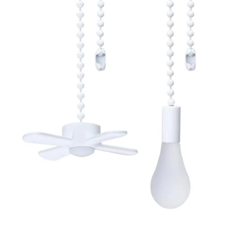 

Ceiling Fan Pull Chain Extender with Decorative Frosted Glass Bulb and Fan Cord, Fit All Standard 3mm Diameter Ceiling Fans and