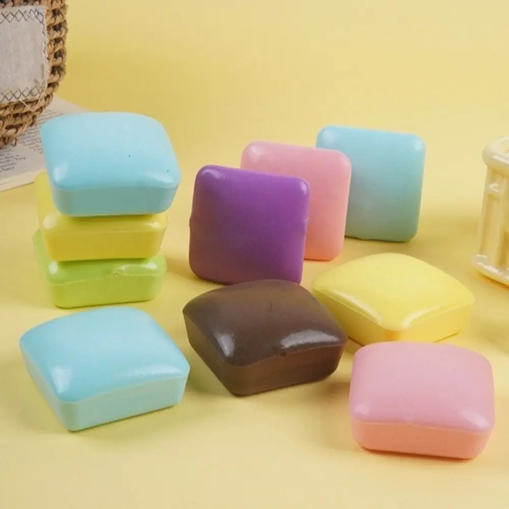 Square Simulation Bread Squeeze Toys Realistic Super Soft Bread Squishy Toy Comfortable 6cm Toast Pinch Toy Home Decoration