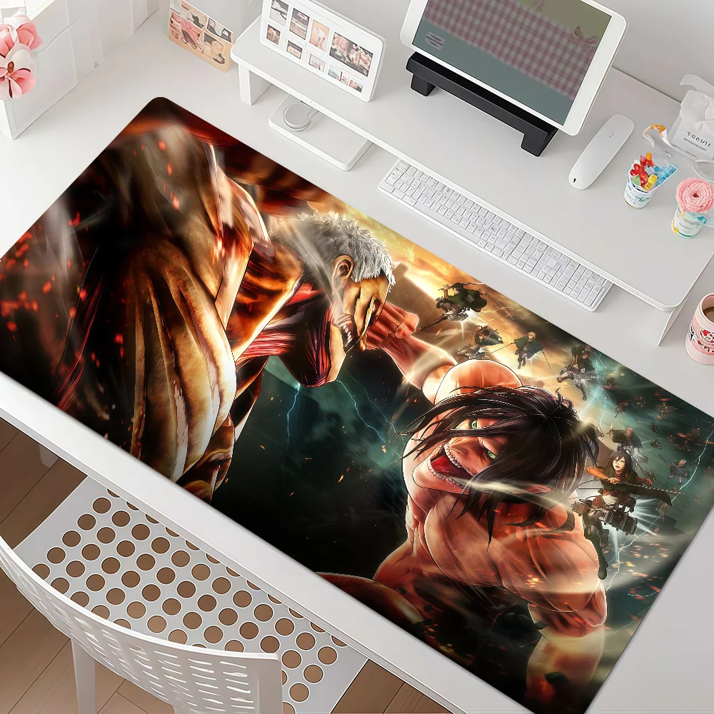 Anime A-attack On Titan Levi Ackerman Mouse Pad Anti Slip Rubber Edge Locked Thickened Laptop Gaming Desk Mat