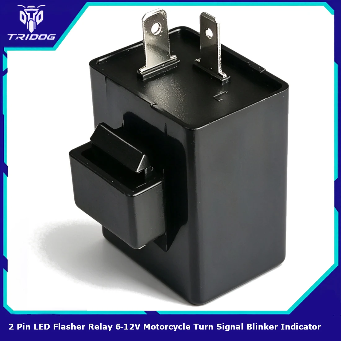 2‑Pin LED Flasher Relay 6‑12V Motorcycle Turn Signal Blinker Indicator Relay Fix Hyper Flash for LED Bulbs Motorcycle Accessory