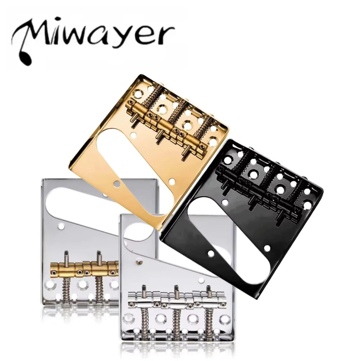 Miwayer Vintage Telecaster TL Bridge Ashtray, 3 soportes de latón con tornillos, base de aluminio CNC de 6 puntos, 4 colores opcionales