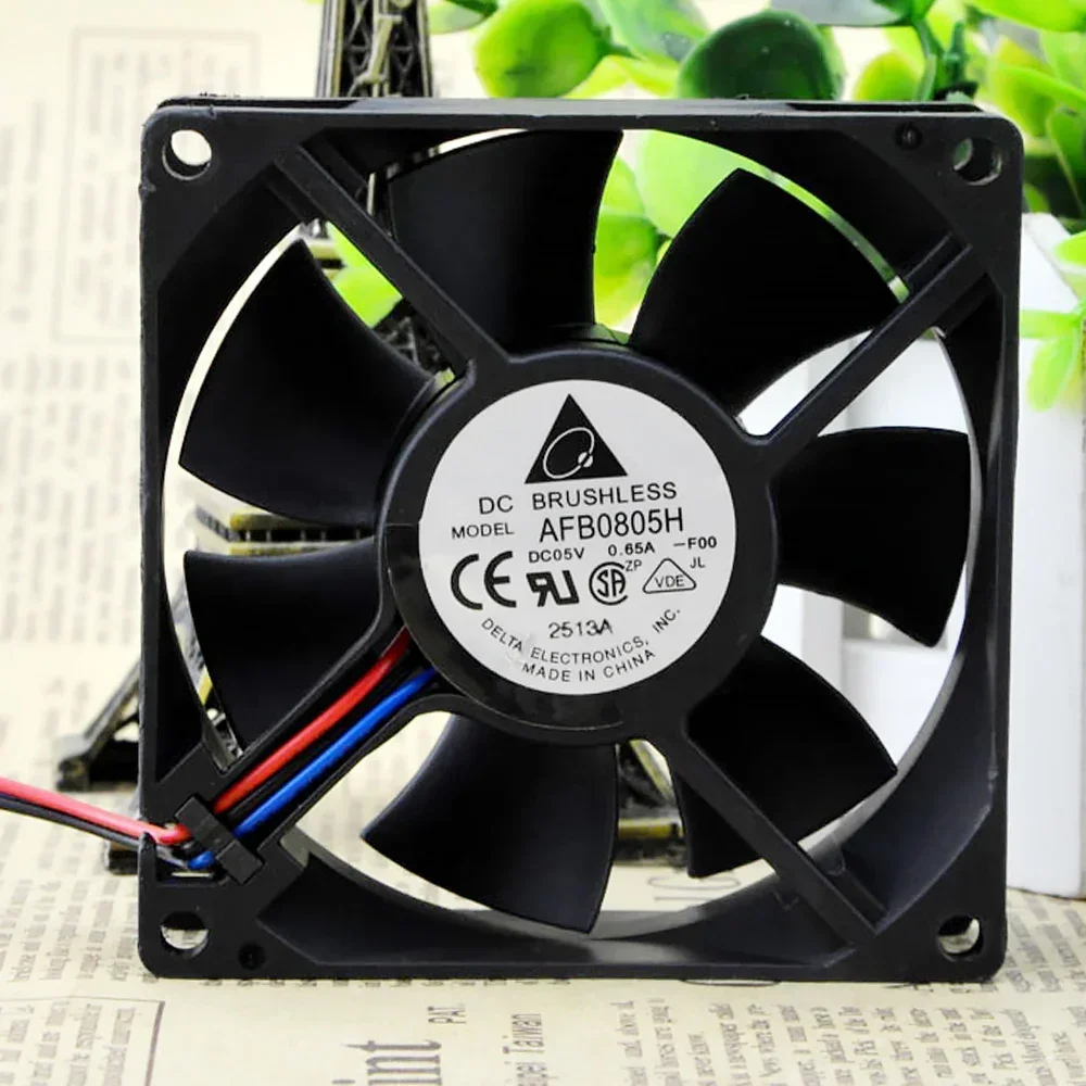 

For Delta AFB0805H 8025 DC 5V 8CM double ball-bearing 35.31CFM 3000RPM axial cooling fan 80X80X25MM