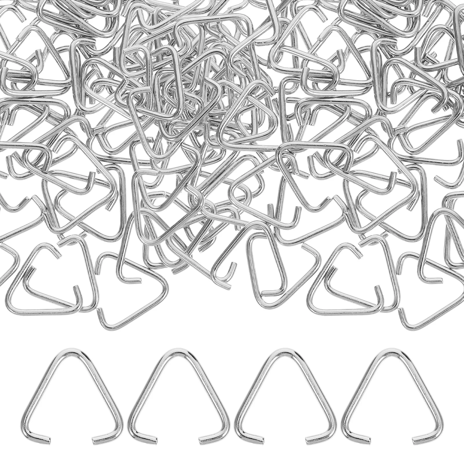 

100Pcs Iron Triangle Jump Rings Resistant to Deformation for DIY Jewelry Making Keychain Pendant Clasps Small Triangle Rings