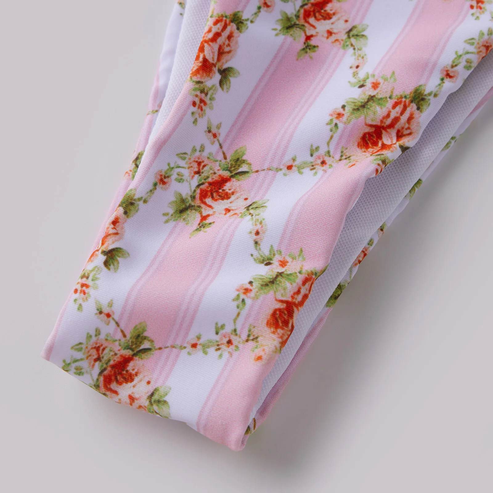 

Print Bra Bathing-Suit Print 2-Piece Women S Elastic Waist Briefs Striped Print Bra Floral Striped Print Bra Bathing-Suit
