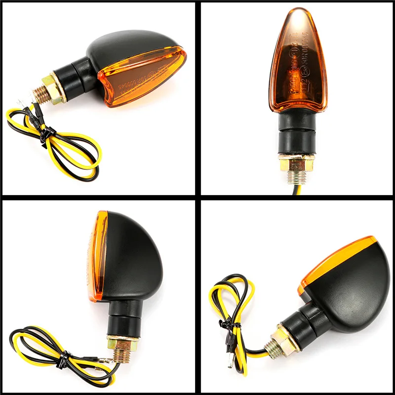 Motorcycle 12V Universal Halogen Turn Signal Light Scooter 10mm Turn Signal Motorcycle Blinker Lamp For Honda For YAMAHA