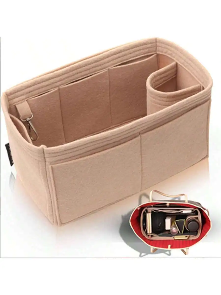

Felt Multi-Functional Large Capacity Organizer Bag For Makeup Toiletries Travel