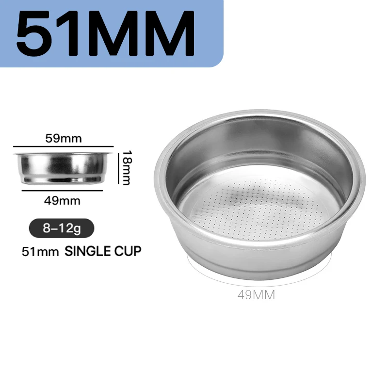 51mm 54mm 58mm Kaffee Filter Korb Edelstahl Kaffee Pulver Schüssel Kaffee Griff Bodenlose Universal Kaffee Pulver schüssel