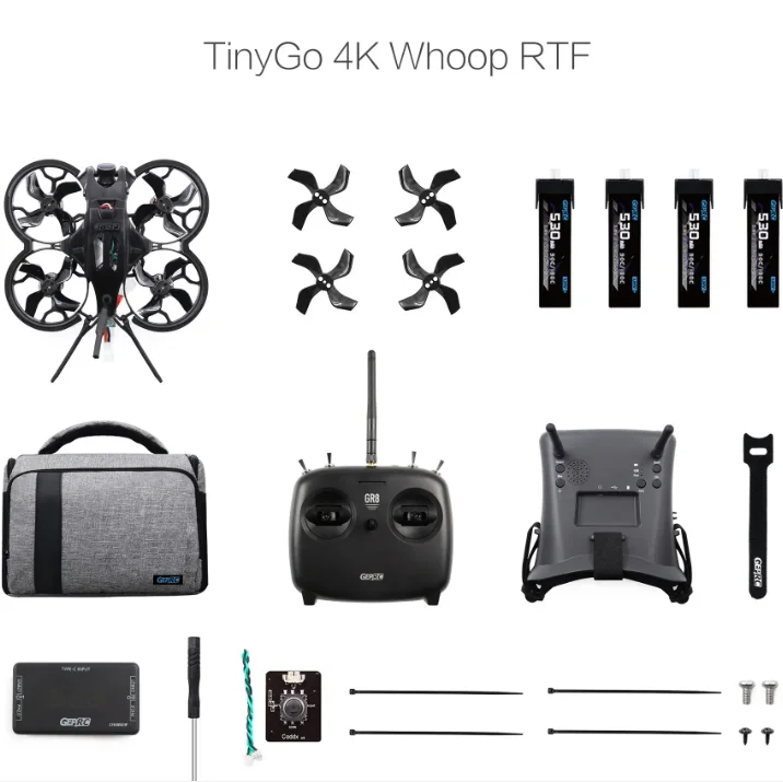 Geprc Tinygo 4K V1.3 Fpv Whoop Rtf Drone Met Caddx Loris 4K 60fps Rc Fpv Professionele Quadcopter Combo Geschikt Voor Beginners