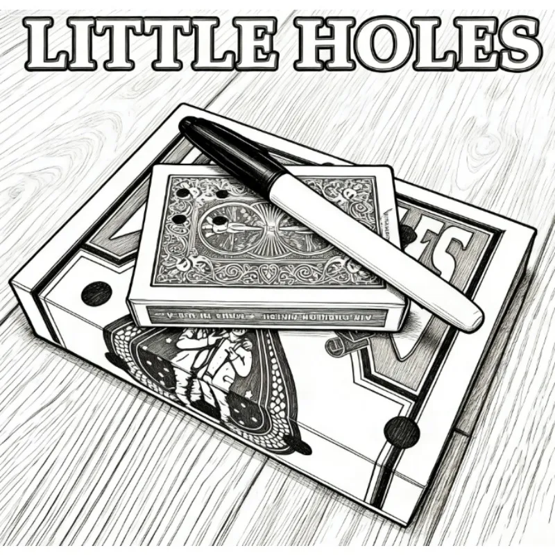 Little Holes by Roddy McGhie Magic Trick Visual Moving Black Hole Jumping Close Up Illusion Gimmick Magia Props
