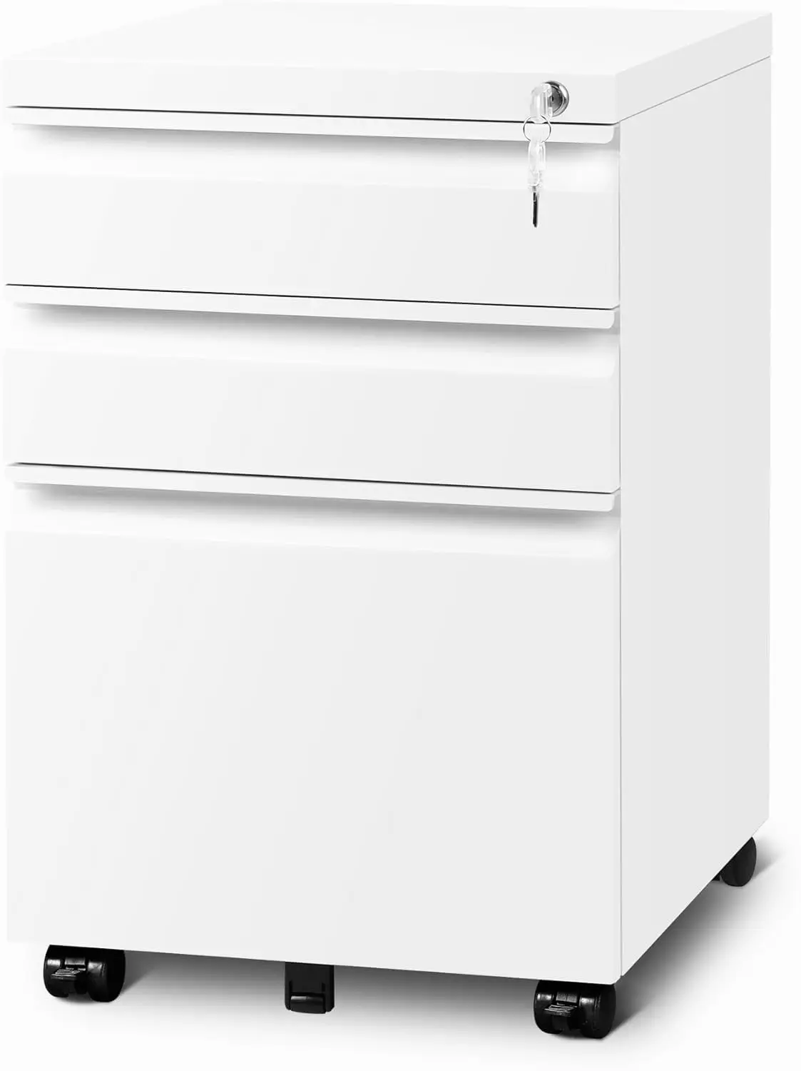 3 Der File Cabinet with Lock, File Cabi for Home Office,Under Desk Cabinet, Locking File Cabinet for A4/Letter/Legal