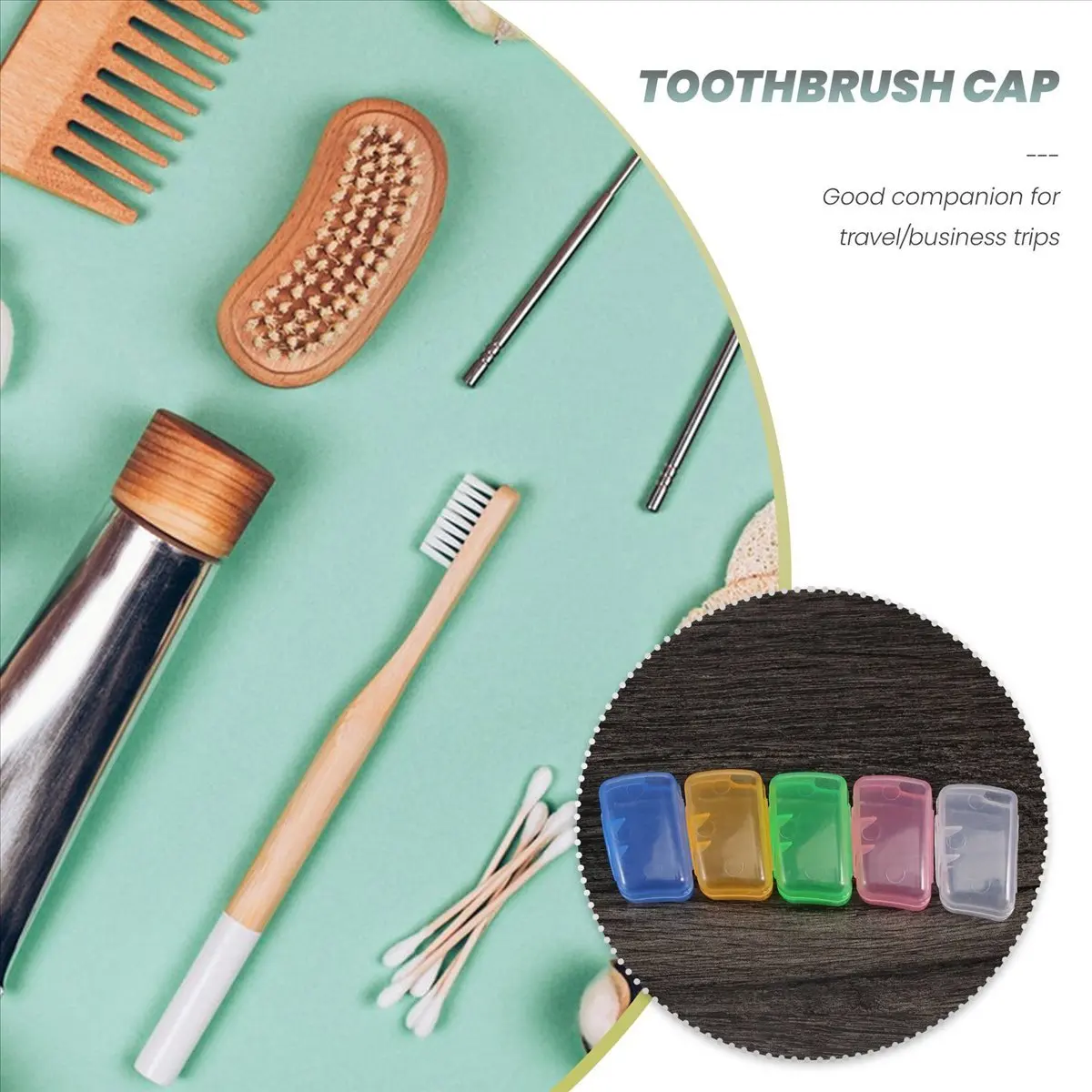 A97G 10 Pcs Portable Brushes Cap Cases Covers Toothbrush Holder Home World Tourism Camping (Random Color)
