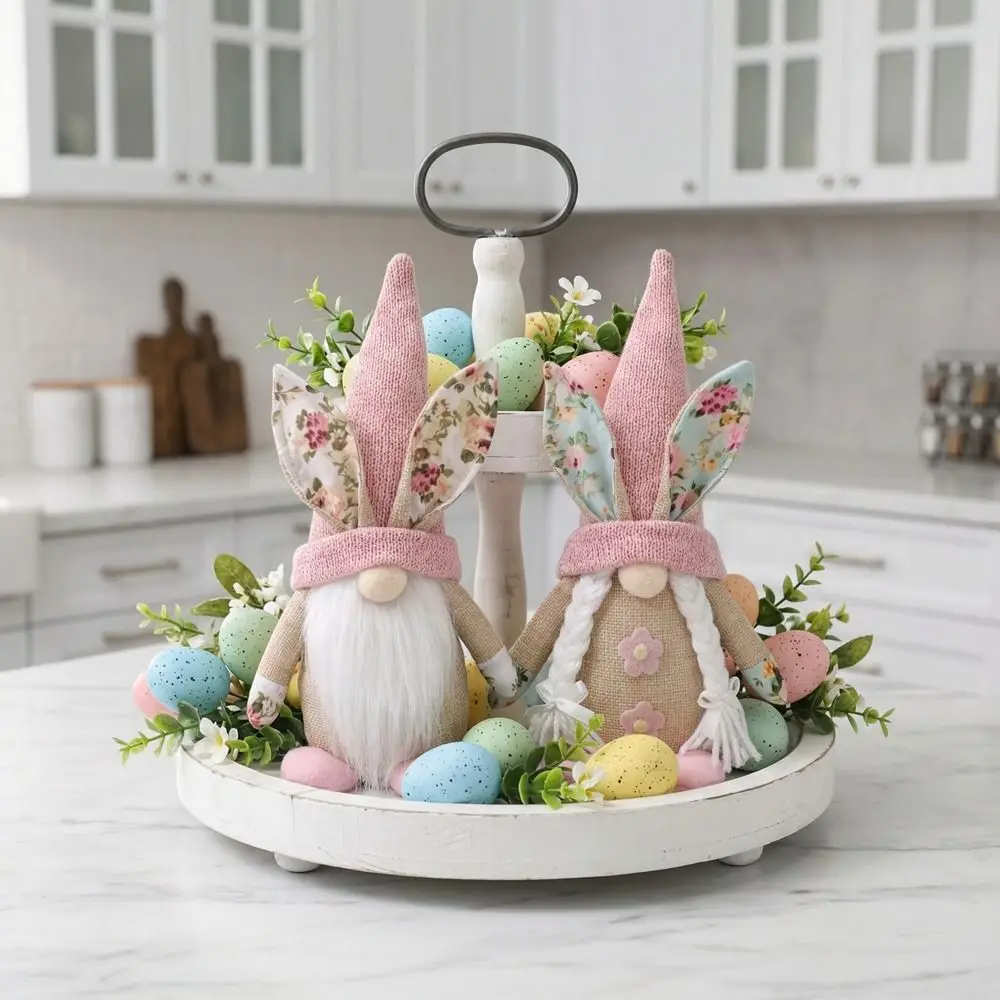 Cartoon Easter Bunny Gnome Spring Bunny Themed Faceless Design Gnome Faceless Plush Doll Polyester Elf Stuffed Doll