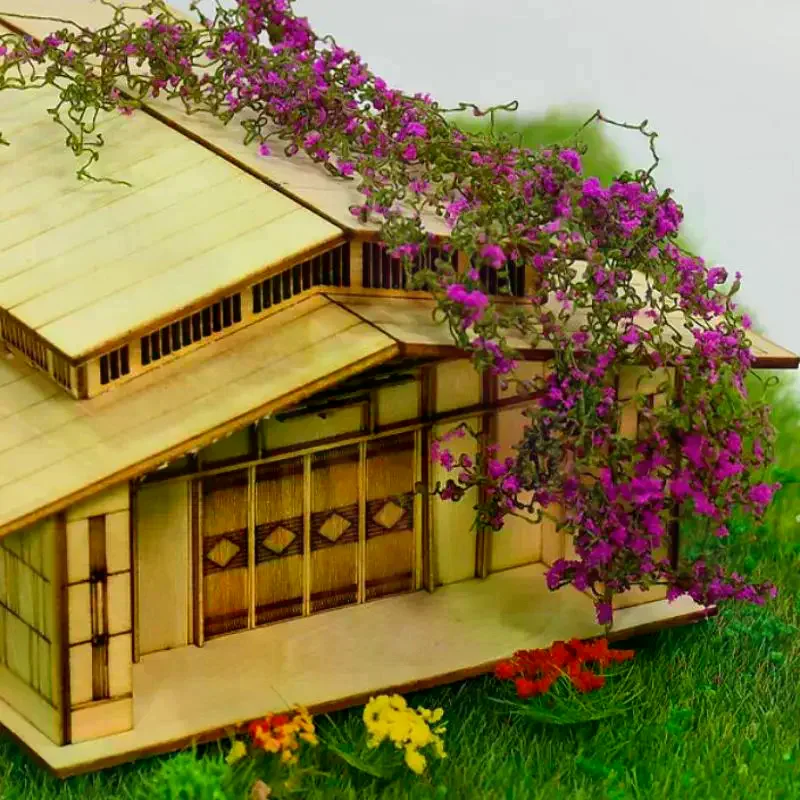 1set 3g Artificial Green Plants Miniature Simulat ion Mini Vine and Flower Model Kit for Houses Landscaping Diy