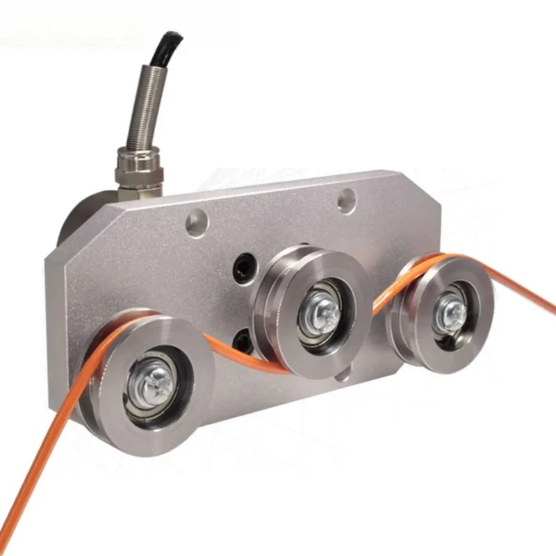 DYZL-107 Three Pulley Tension Sensor Alloy Steel 2-100KG Yarn Wire Steel Rope Film Force Measuring Detection Transducer Part