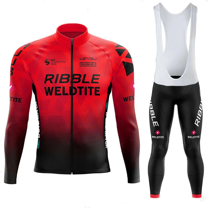

Осенний комплект велосипедного трикотажа Ribble Weldtite, Ropa Ciclismo, весенняя одежда для велосипеда с длинными рукавами, MTB, трикотаж Bicicleta Maillot Culotte