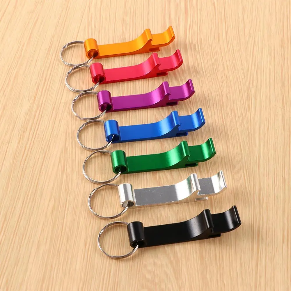 Metal Kitchen Gadgets Beverage Mini Pocket Beer Bottle Opener Party Favor Gifts Wedding Supplies Keychain Bottle Opener