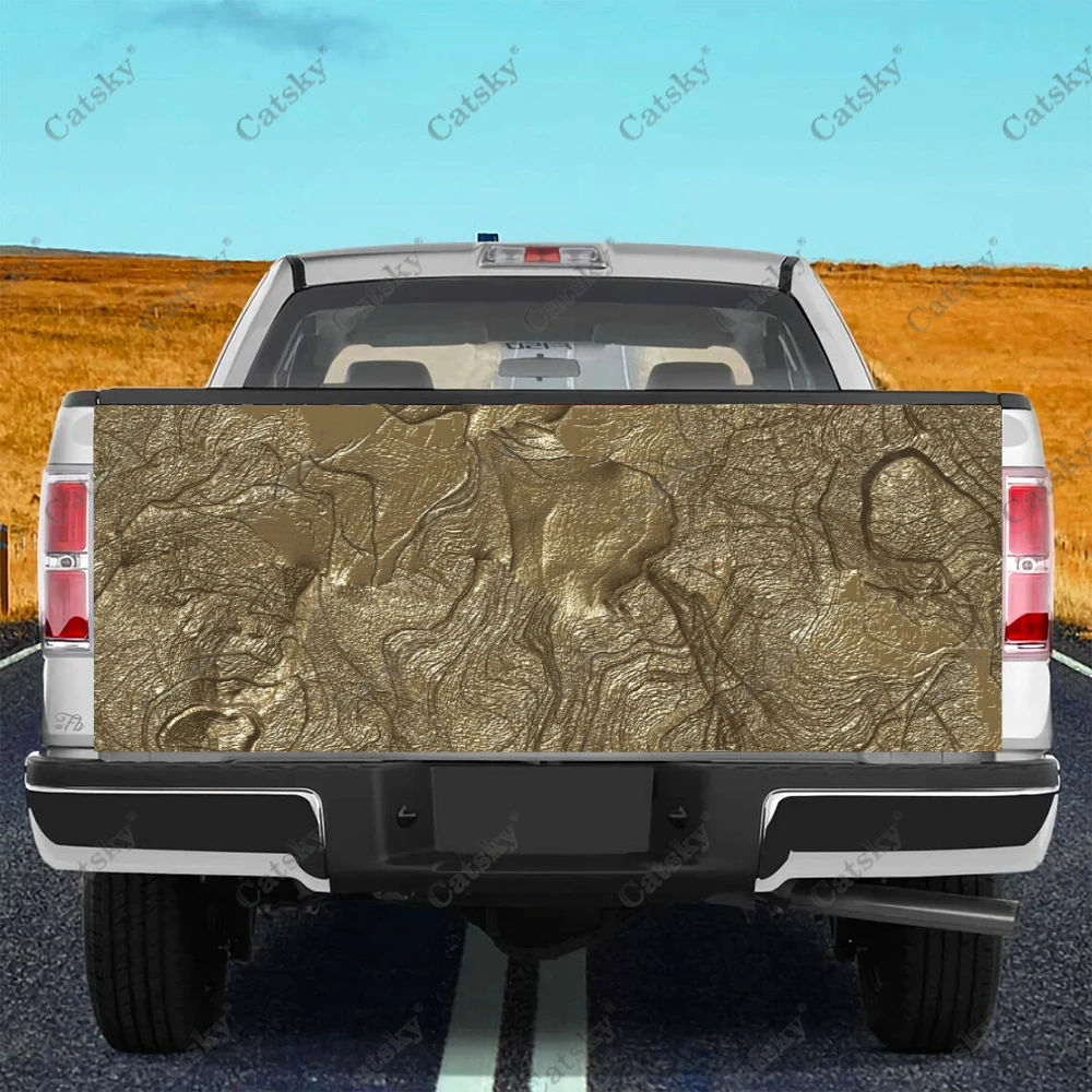

Abstract - Gold Truck Decals Truck Tailgate Decal Sticker Wrap , Bumper Stickers Graphics for Car Trucks SUV