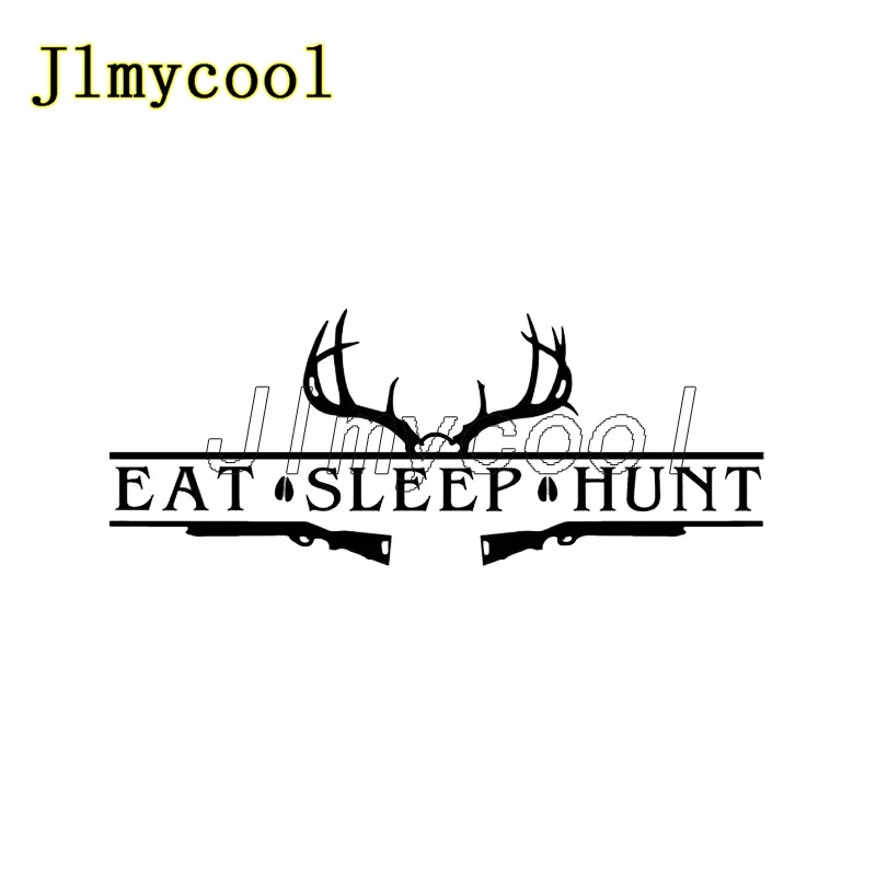 15.8*6.2CM Mysterious Eat Sleep Hunting Deer Decor Car Sticker Vinyl Extreme Movement Silhouette Decal Sticker