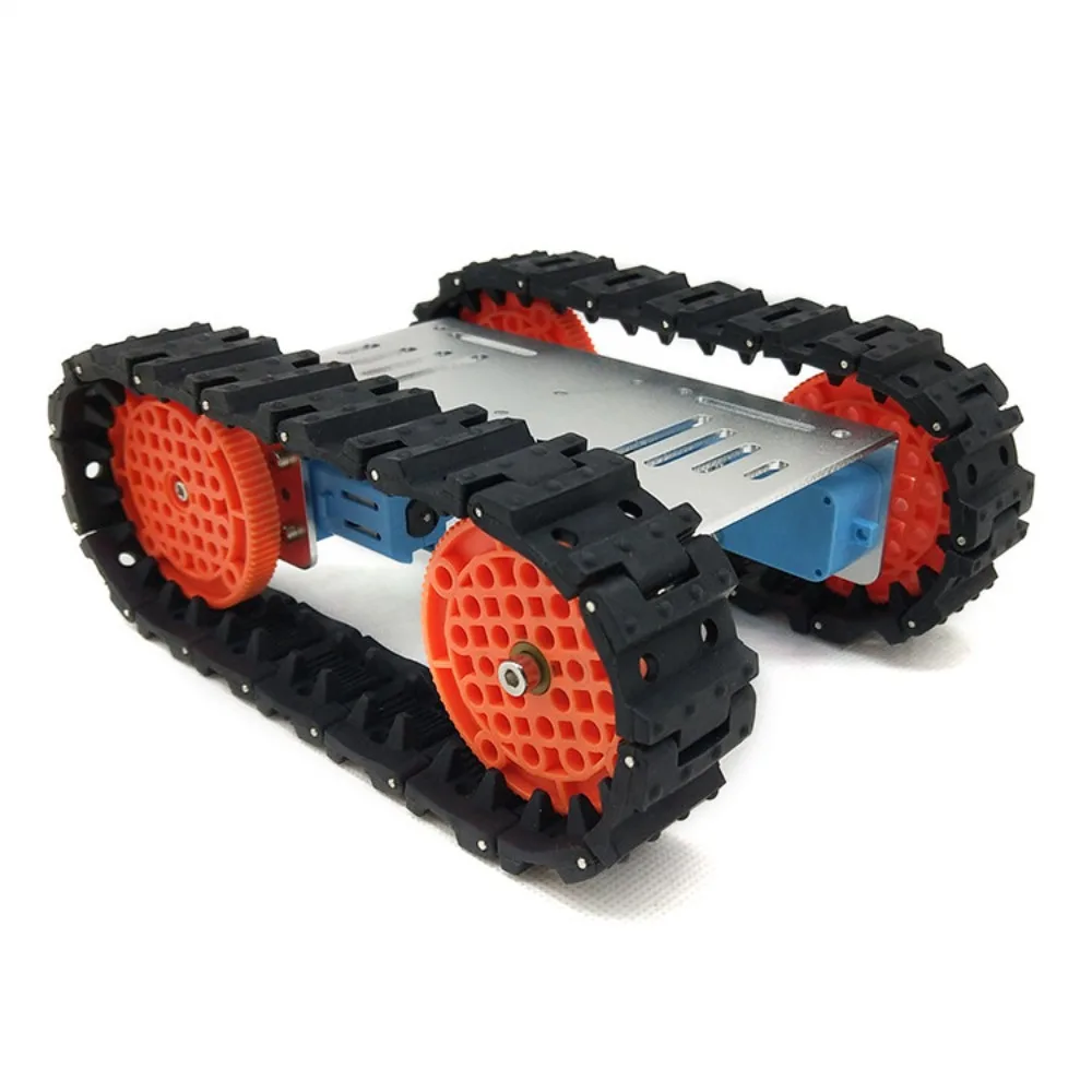 Mini Tracked Chassis, Rubber Track Robot Car, Support Mobile APP and Gamepad Control