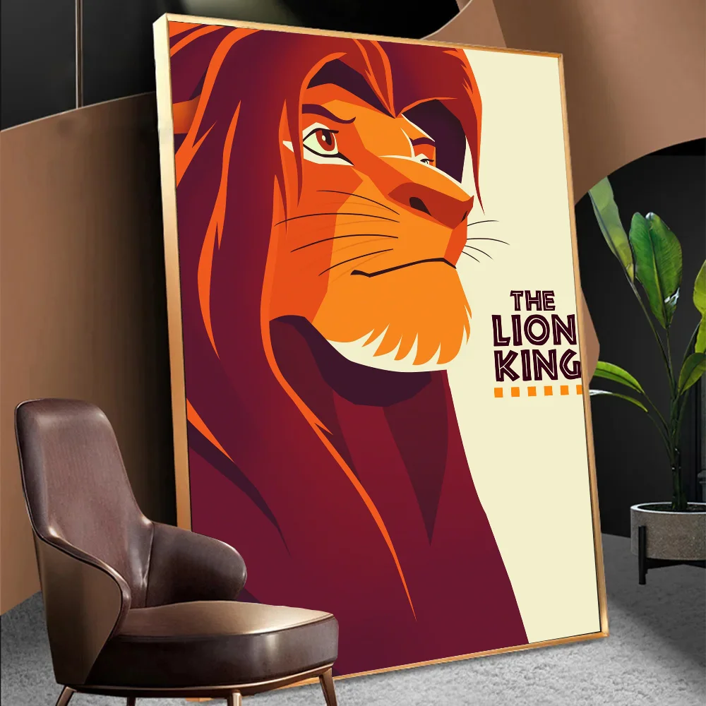 T-the L-lion-Kings Vintage Posters Sticky Retro Kraft Paper Sticker DIY Room Bar Cafe Stickers Wall Painting