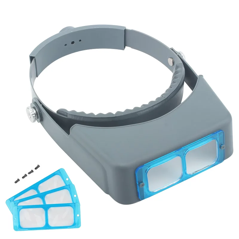 Binocular Headband Magnifier with 4x Magnification Lenses for Jewelry Making Micro Welding Watch Repair Precision DIY Craft Tool