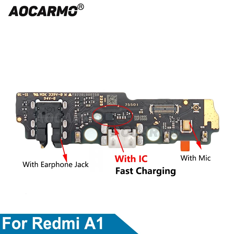 

Зарядная док-станция Aocarmo для Redmi A1 с USB-портом и разъемом для микрофона