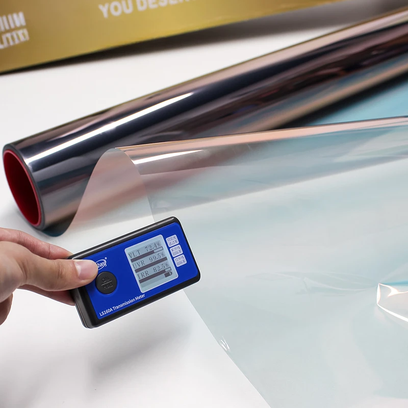 8090 Chamen Tint Film for Car Window Pink 80% Nano Ceramic Solar Colored Sunset Chamen Tint 2mil UV Proof 5G