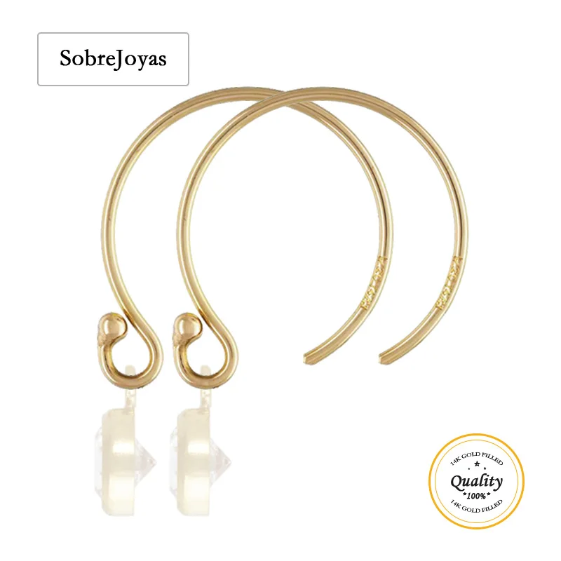 

14 К позолоченный 13,0 мм круглый шариковый конец ушной провод для DIY серьги аксессуары для изготовления ювелирных изделий серьги-капли