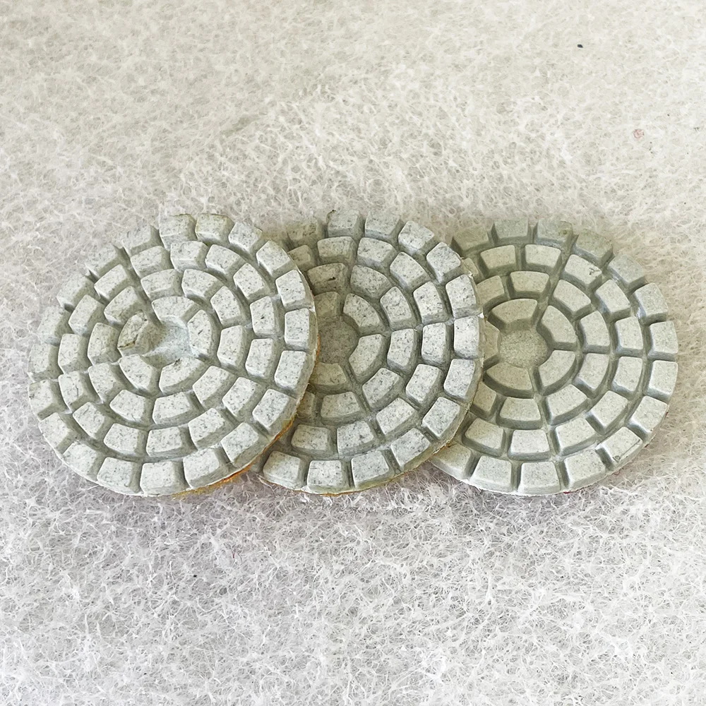 7 Pieces 2 inch 50mm Flexible Diamond Wet Polishing Pad White Bond Stone Sanding Disc Polishing Disc for Marble Granite Floor