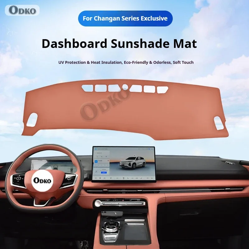 

Для Changan 2 3 поколения CS75 Plus 2022, кожаный козырек от солнца на приборной панели автомобиля, коврик для инструмента, стола, нескользящий чехол, кожаные аксессуары