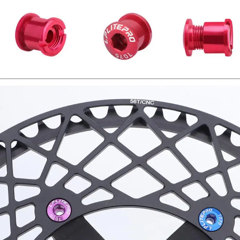 5 قطعة المسمار ضرس الدراجة 9.5 مللي متر واحد/مزدوجة سلسلة الترباس الموضوع لوحة القرص المسمار لقسم كرنك الدراجة الطريق الجبلية