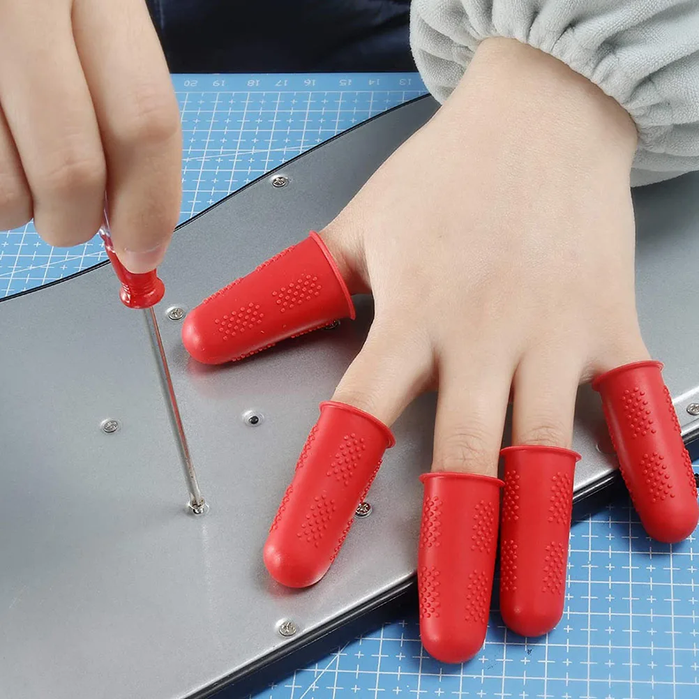 

20 Pcs Silicone Finger Covers Hot Glue Tips H Crafts Sewing Knitting Embroidering Ironing Binding Pressing
