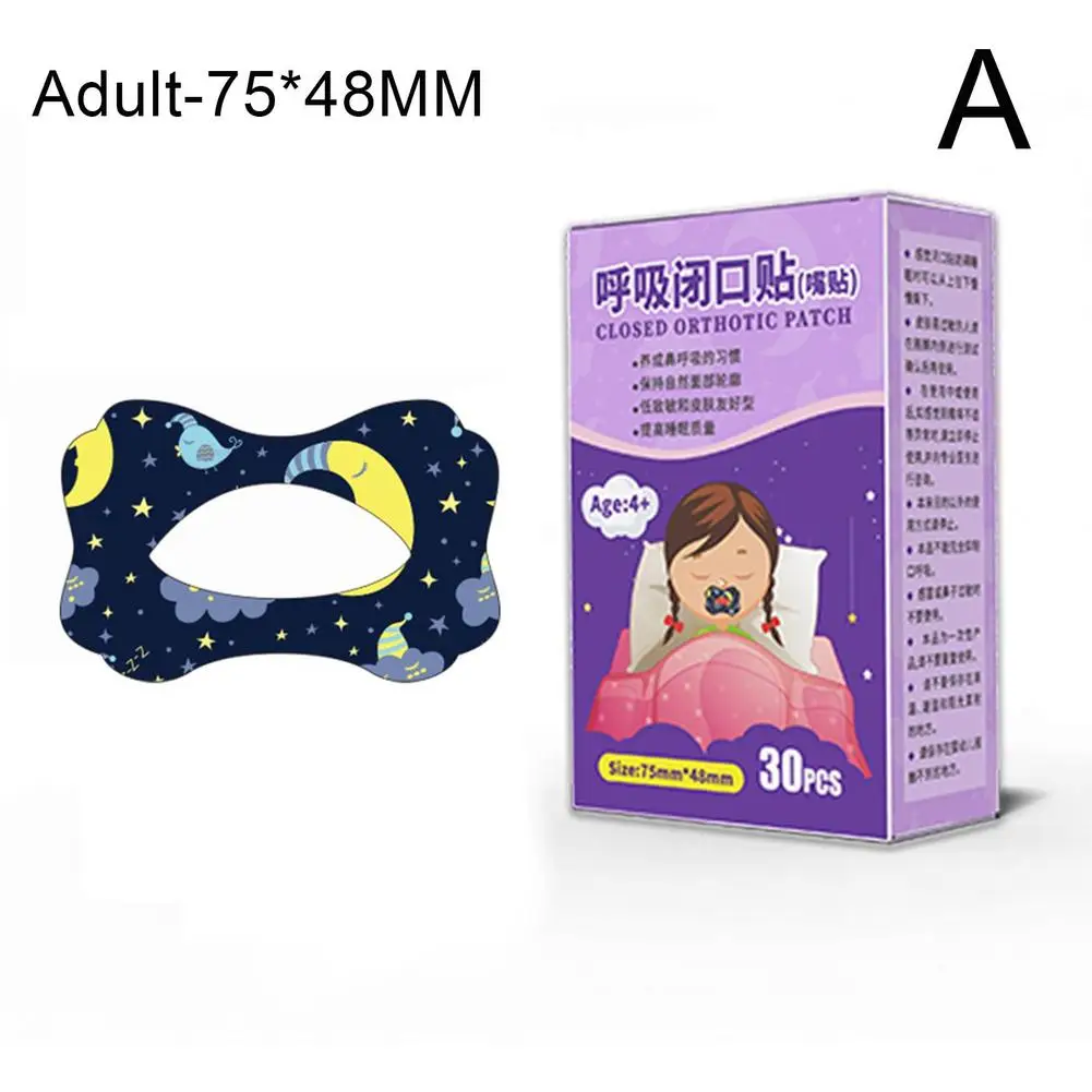 30 Pack Anti-Snoring Stickers For Kids Adults Stop Snoring Patch Improve Sleeping Better Breath Night Sleep Mouth Orthosis Q8O5