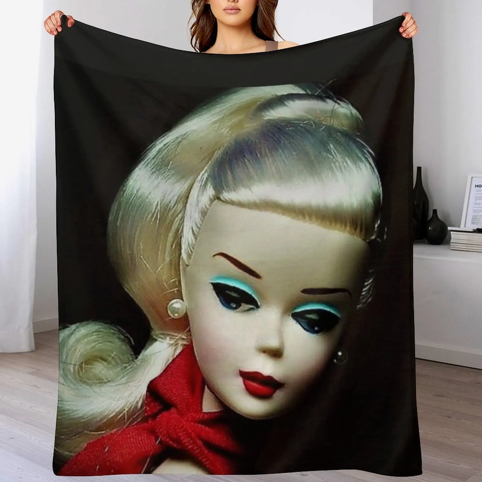 

60s digital art diva doll vintage print mask poster mysticladyart Throw Blanket Decorative Sofa Plaid Decorative Beds Blankets