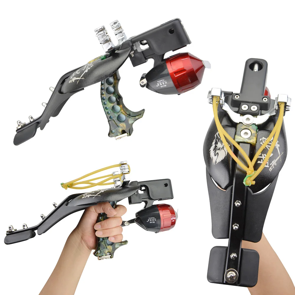 

1Set Archery Fishing Slingshot Multi-function with Laser Sight Shooting Fish Darts Fish Wheel Catapult Wristband Hunting Fishing