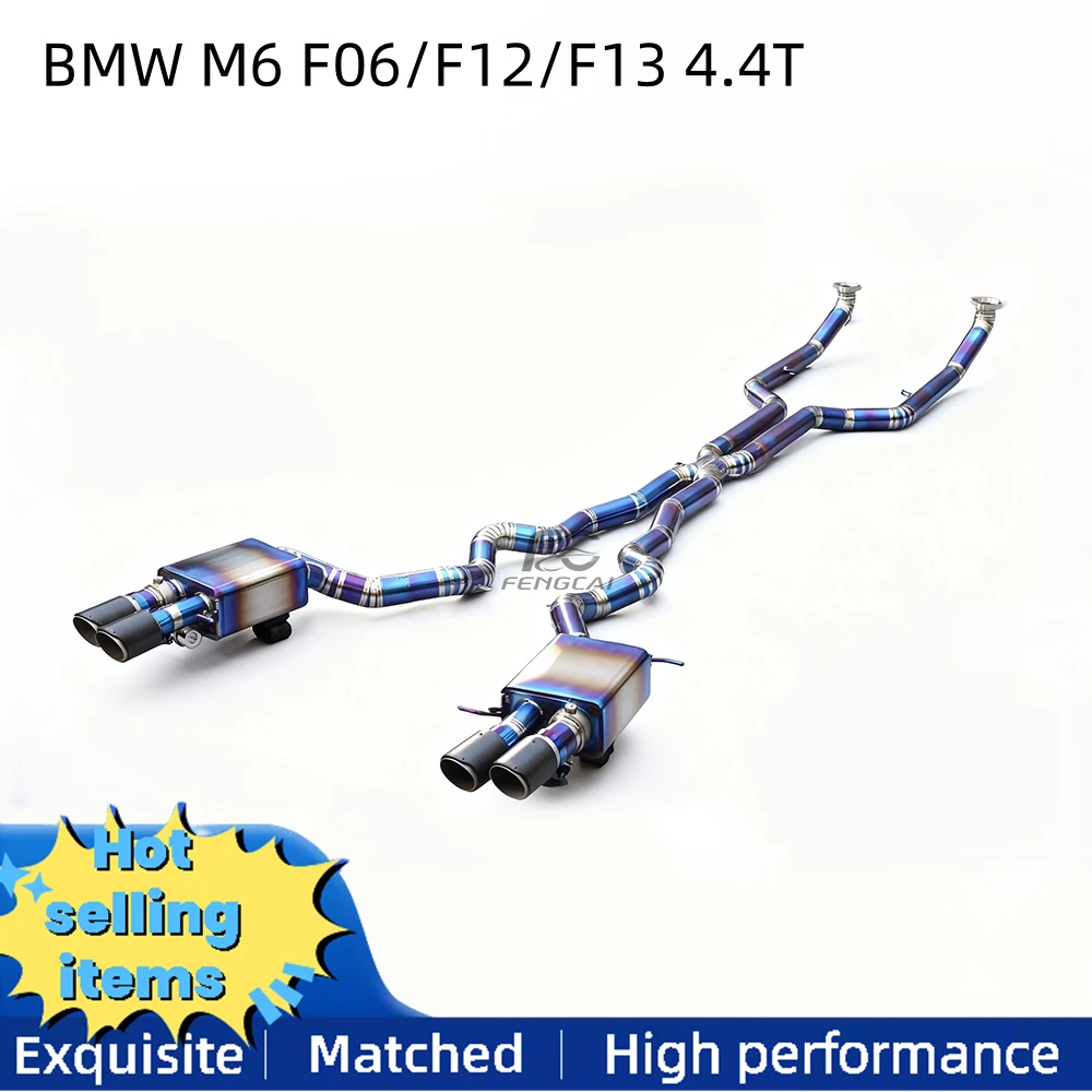 

Задняя выхлопная труба Cat для BMW M6 F06/F12/F13 4,4T, титановый клапан, глушитель выхлопной системы с контроллером и черным наконечником