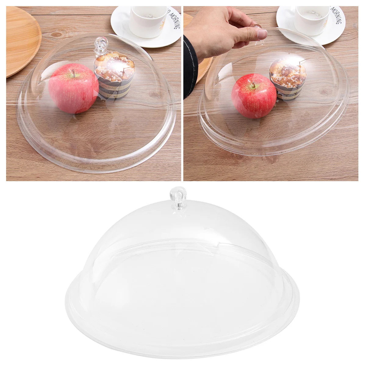

1pc Acrylic Round Cover 8-Inch 21Cm Transparent Heat Retention Lid For Bacon Beef Burgers Grilled Sandwiches Cookouts Barbecue