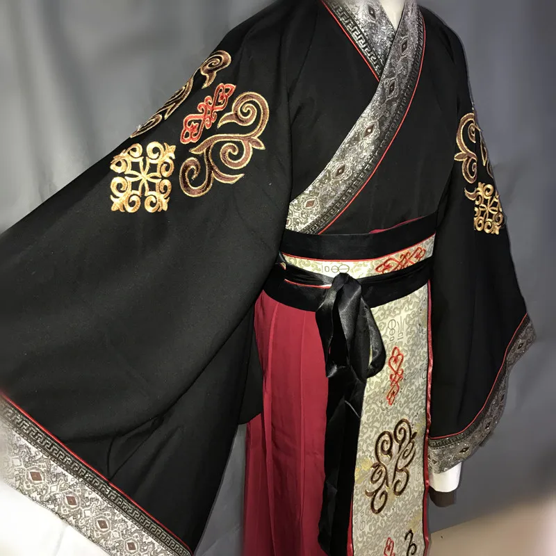 Men's Hanfu Suit Qin Dynasty Spring and Autumn Warring States Minister Ancient Performance Costumes